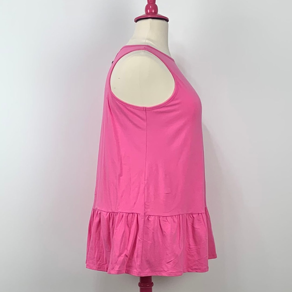 💞 PLUS SIZE Top Tunic Ruffle Hem with Back Button - Picture 6 of 7